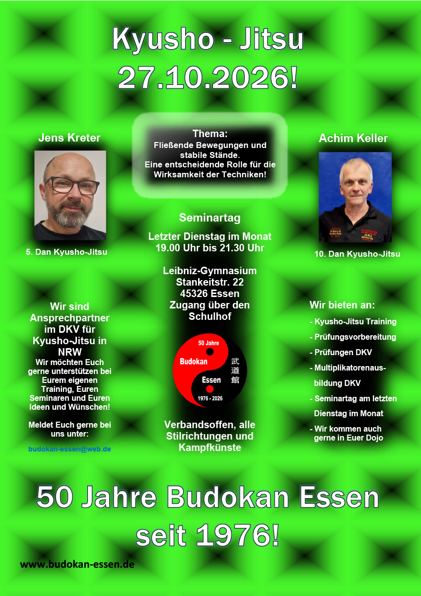Kyusho-Jitsu-Seminar am 27.10.2026